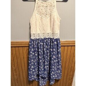 Summer Blue And White Dress With Floral Item 2